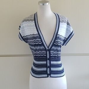 Red Berry Blue Dropped Shoulder Sweater Vest. NWT